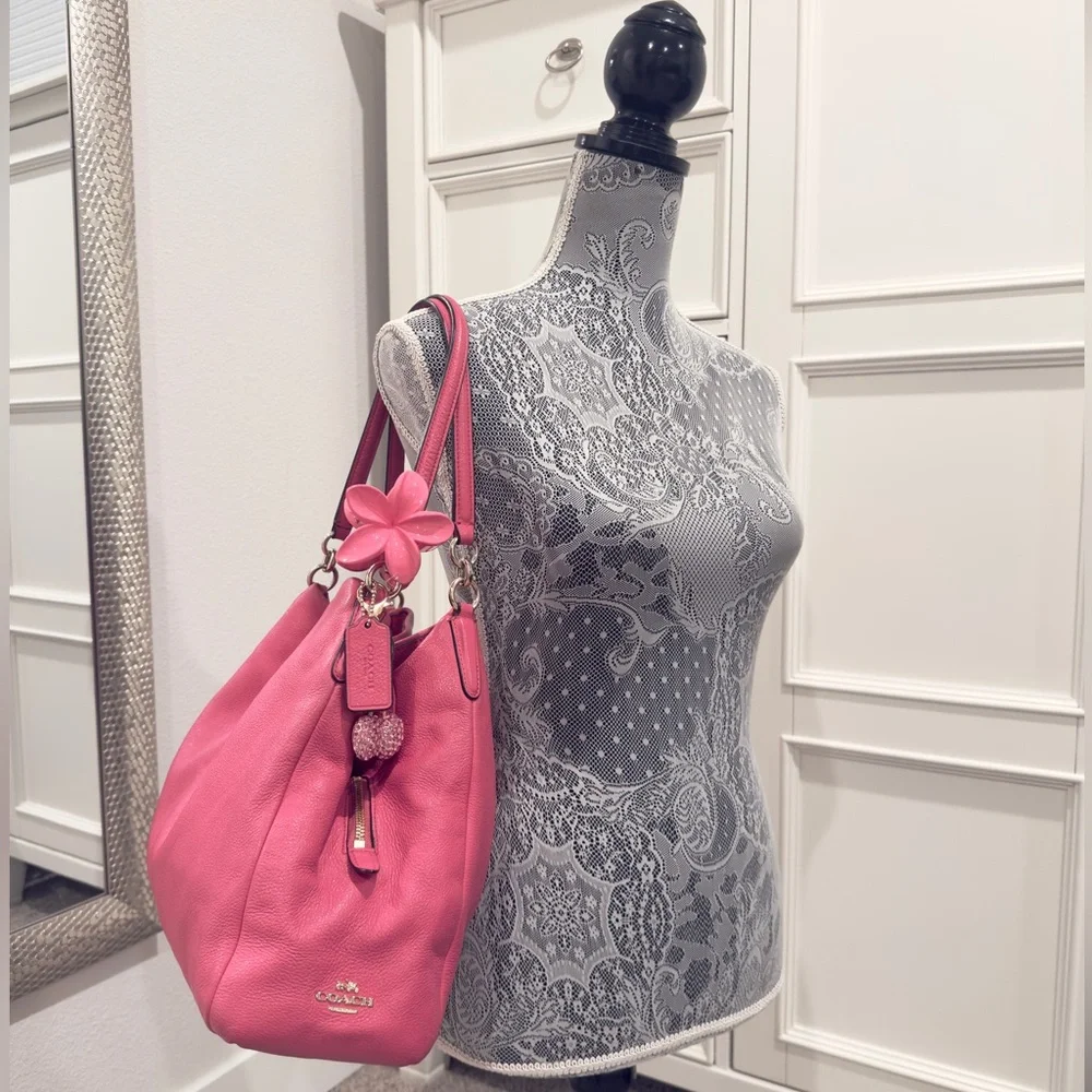 💖 SOLD - Coach Madison Phoebe Pink Leather Hobo Shoulder Bag - Picture 7 of 17